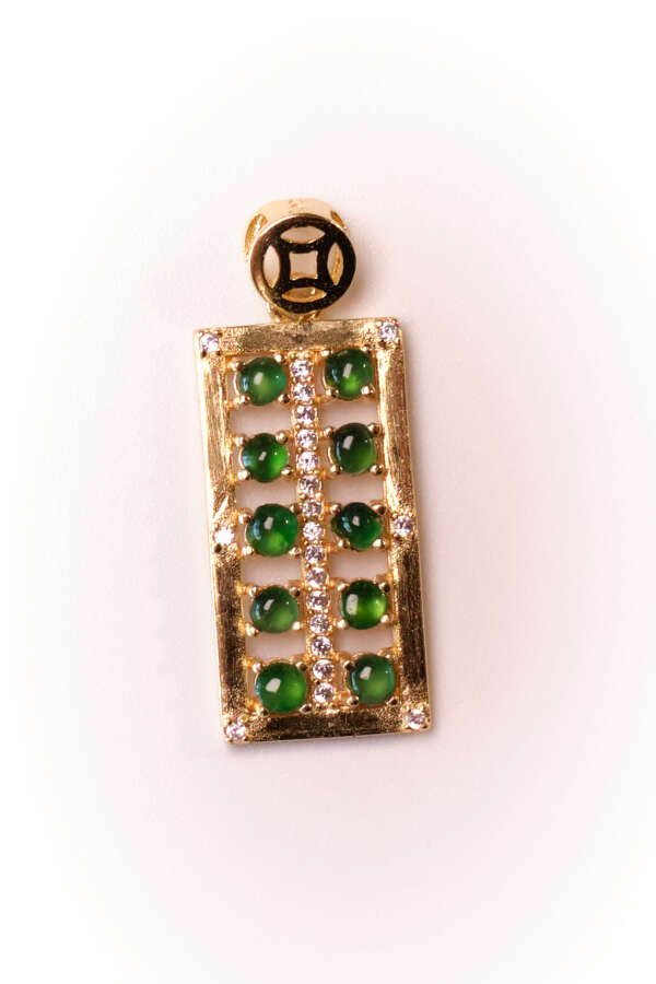 Elegant and rare Type-A Burmese jadeite pendant